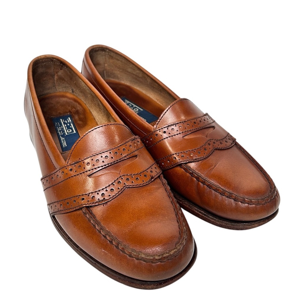 Polo Ralph Lauren Vintage Cognac Brown Penny Loafer Men’s Sz. 9.5